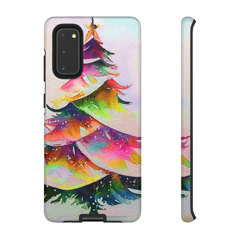 Swooshy Christmas Tree - Impact Resistant Phone Case Samsung Galaxy S20 Glossy